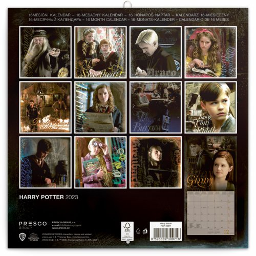 Poznámkový kalendář Harry Potter 2023, 30 × 30 cm - obrázek