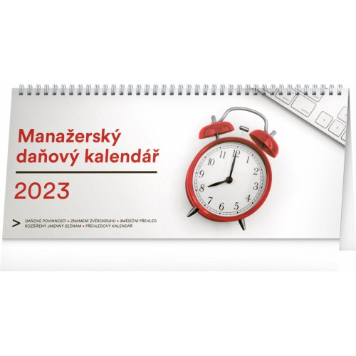 Stolní kalendář Manažerský daňový 2023, 33 × 14,5 cm