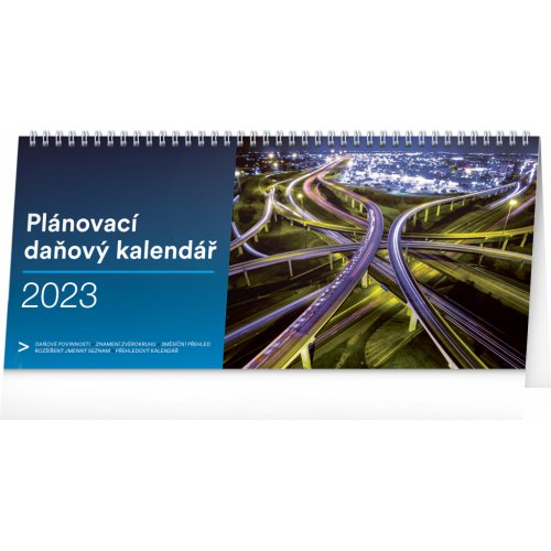 Stolní kalendář Plánovací daňový 2023, 33 × 14,5 cm