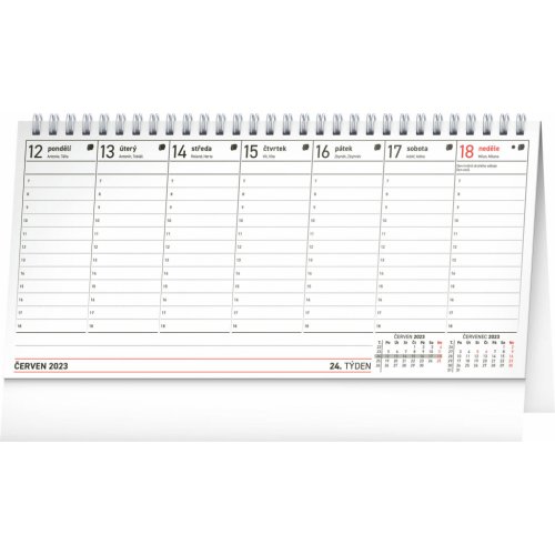 Stolní kalendář Plánovací s evropskými svátky 2023, 25 × 12,5 cm - obrázek