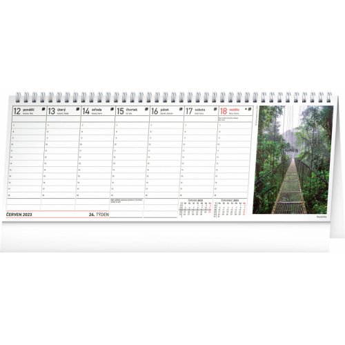 Stolní kalendář Plánovací daňový s fotkami 2023, 33 × 12,5 cm - obrázek