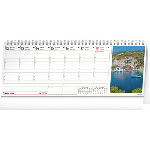 Stolní kalendář Plánovací daňový – Světová města 2023, 33 × 12,5 cm - obrázek