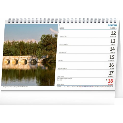 Stolní kalendář Česká krajina 2023, 23,1 × 14,5 cm - obrázek