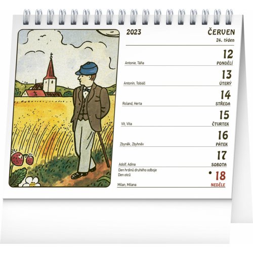 Stolní kalendář Josef Lada 2023, 16,5 × 13 cm - obrázek