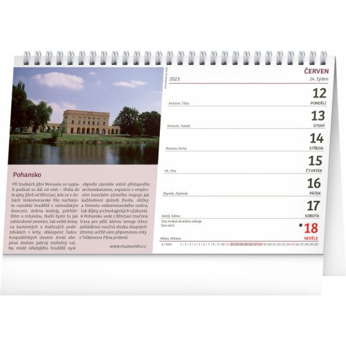 Stolní kalendář Putování za vínem 2023, 23,1 × 14,5 cm - obrázek