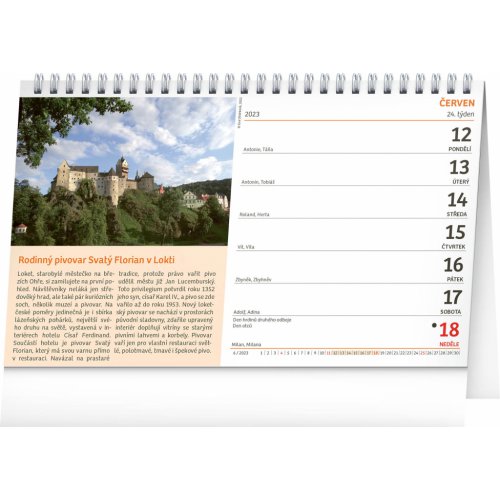 Stolní kalendář Putování za pivem 2023, 23,1 × 14,5 cm - obrázek