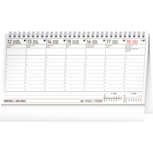 Stolní kalendář Plánovací CZ/SK 2023, 25 × 12,5 cm - obrázek