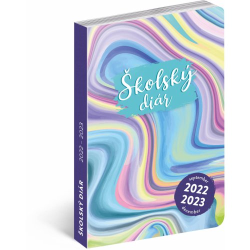 Školský diár Abstrakt (september 2022 – december 2023), 9,8 × 14,5 cm