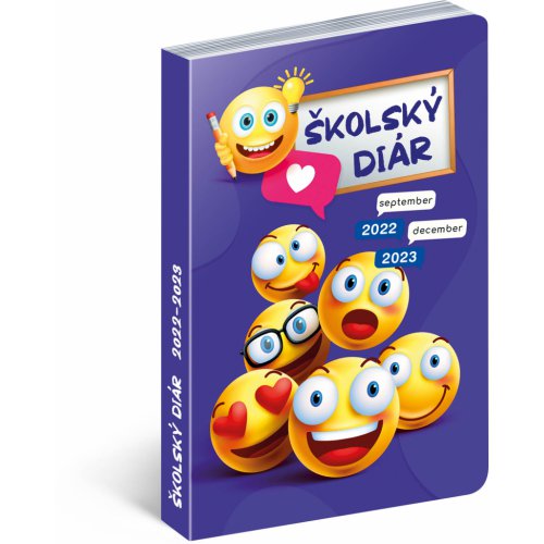 Školský diár Crazy (september 2022 – december 2023), 9,8 × 14,5 cm