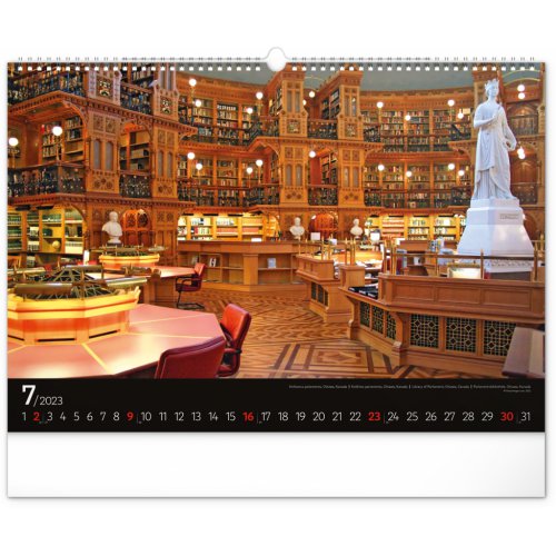 Nástěnný kalendář Světové knihovny 2023, 48 × 33 cm - obrázek