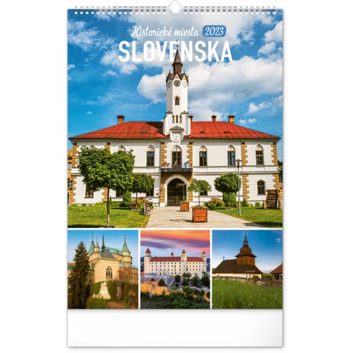 Nástěnný kalendář Historická místa Slovenska 2023, 33 × 46 cm