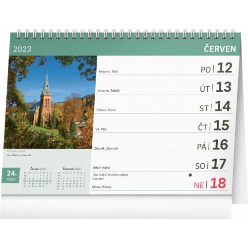 Stolní kalendář s extra velkým kalendáriem 2023, 30 × 21 cm - obrázek