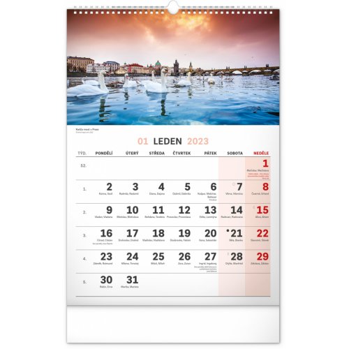 Nástěnný kalendář 2023 s extra velkým kalendáriem, 33 × 46 cm - obrázek