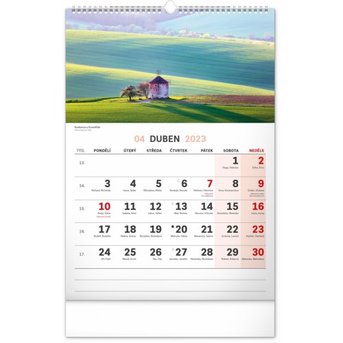 Nástěnný kalendář 2023 s extra velkým kalendáriem, 33 × 46 cm - obrázek