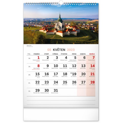 Nástěnný kalendář 2023 s extra velkým kalendáriem, 33 × 46 cm - obrázek