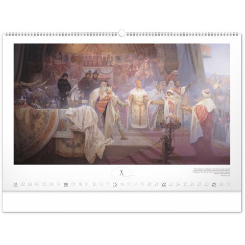 Nástěnný kalendář Slovanská epopej – Alfons Mucha 2023, 64 × 42 cm - obrázek