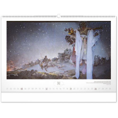 Nástěnný kalendář Slovanská epopej – Alfons Mucha 2023, 64 × 42 cm - obrázek