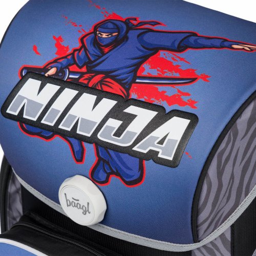 BAAGL SET 5 Ergo Ninja: aktovka, penál, sáček, desky, box - obrázek