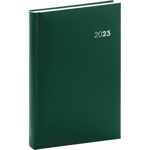 Denní diář Balacron 2023, zelený, 15 × 21 cm