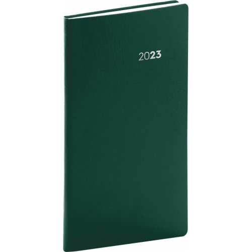 Kapesní diář Balacron 2023, zelený, 9 × 15,5 cm