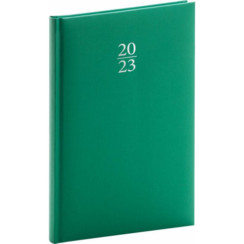 Týdenní diář Capys 2023, zelený, 15 × 21 cm