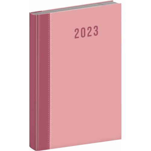 Denní diář Cambio 2023, růžový, 15 × 21 cm