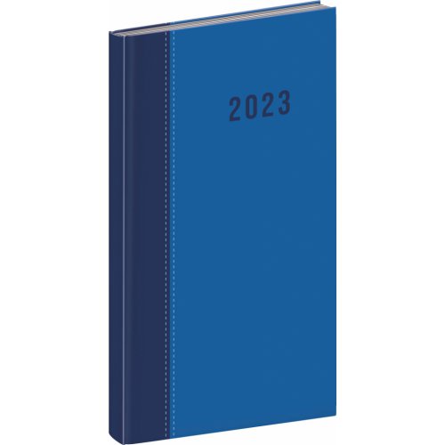Kapesní diář Cambio 2023, modrý, 9 × 15,5 cm
