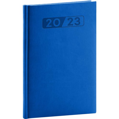 Týdenní diář Aprint 2023, modrý, 15 × 21 cm