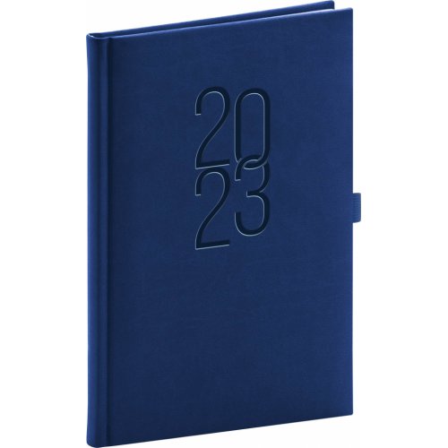 Týdenní diář Vivella Classic 2023, modrý, 15 × 21 cm