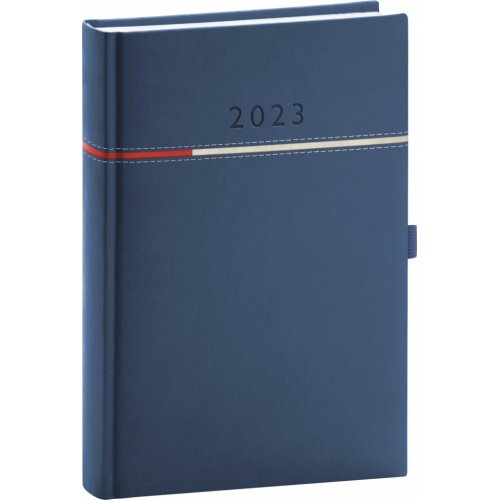Denní diář Tomy 2023, modročervený, 15 × 21 cm