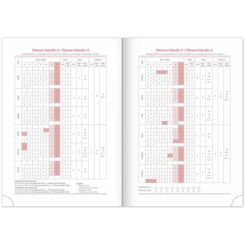 Týdenní diář Tomy 2023, modročervený, 15 × 21 cm - obrázek