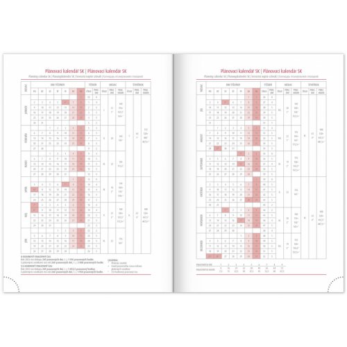 Týdenní diář Tomy 2023, modročervený, 15 × 21 cm - obrázek
