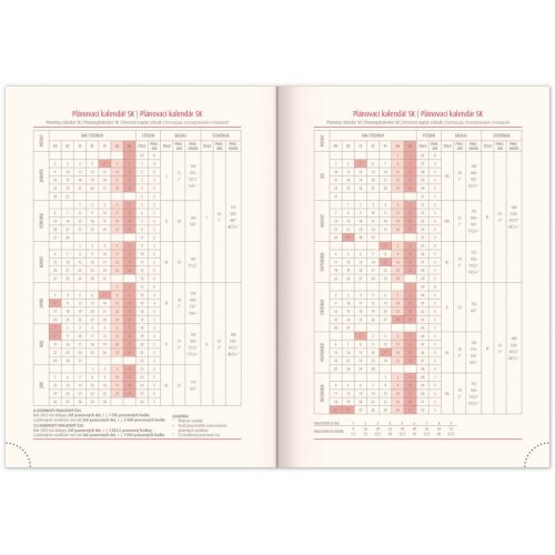 Týdenní diář Diamante 2023, červený, 15 × 21 cm - obrázek