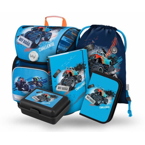 BAAGL SET 5 Ergo Truck: aktovka, penál, sáček, desky, box