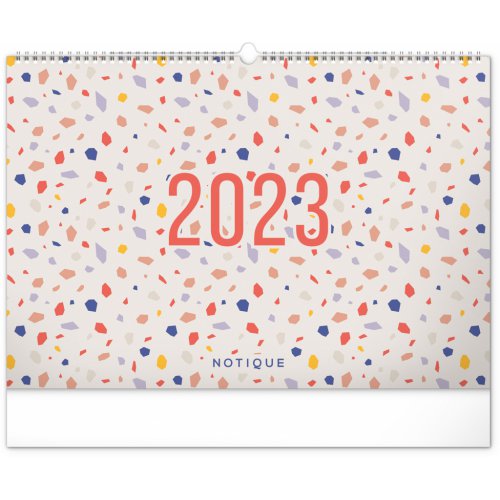 Nástenný plánovací kalendár Terazzo 2023, 48 × 33 cm SK