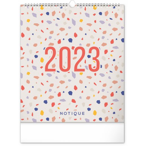 Nástenný plánovací kalendár Terazzo 2023, 30 × 34 cm SK