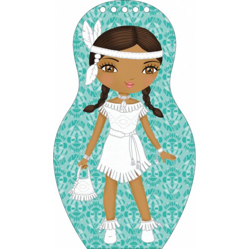 Obliekame indiánske bábiky APONI –  Maľovanky - obrázek