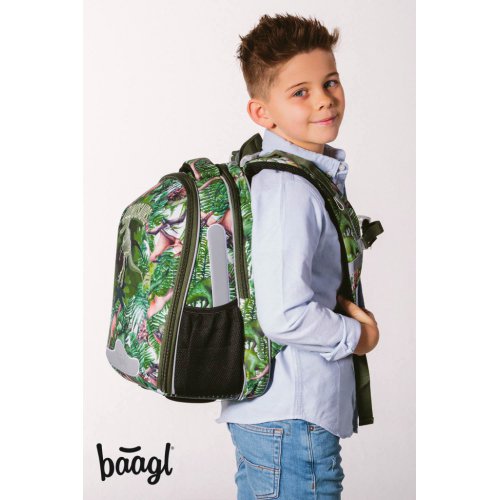 Školní set Shelly Dinosaurus - aktovka, penál, sáček, desky, box - obrázek