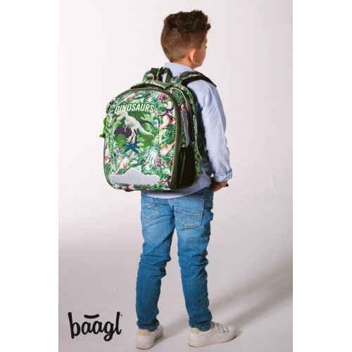 Školní set Shelly Dinosaurus - aktovka, penál, sáček, desky, box - obrázek