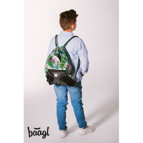 Školní set Shelly Dinosaurus - aktovka, penál, sáček, desky, box - obrázek