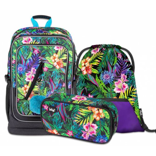 BAAGL SET 3 Tropical: batoh, penál a sáček
