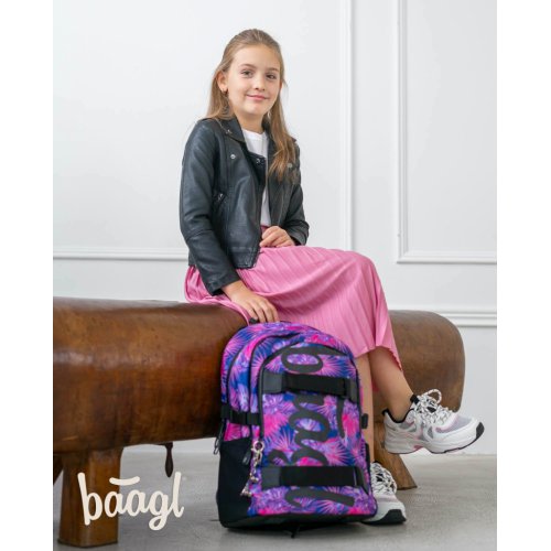 BAAGL SET 3 Skate Violet: batoh, penál a sáček - obrázek