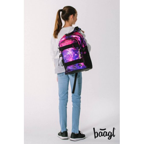 BAAGL SET 5 Skate Galaxy: batoh, penál, sáček, desky, peněženka - obrázek