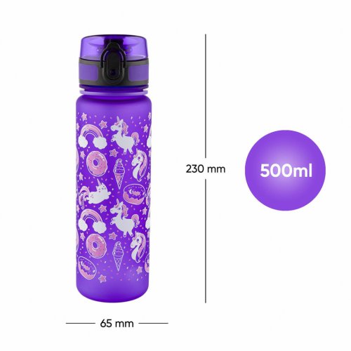 Tritanová láhev na pití Jednorožec 500 ml - obrázek