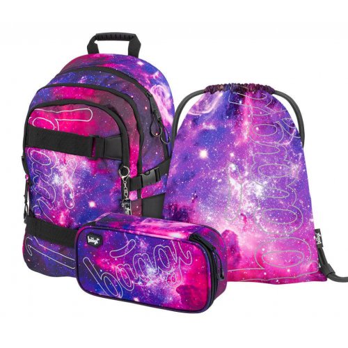 BAAGL SET 3 Galaxy: batoh, penál, sáček