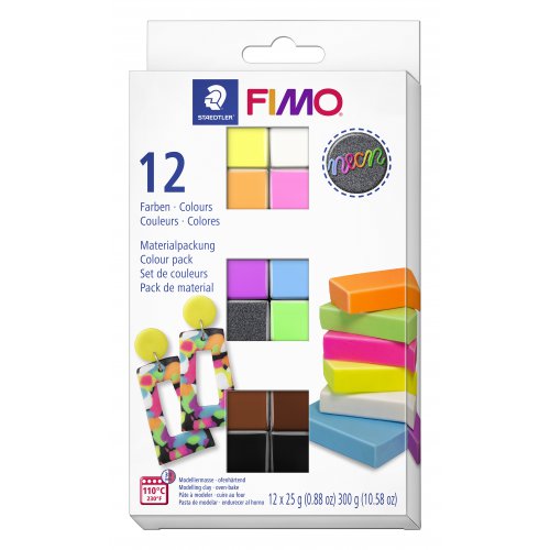FIMO Efekt NEON sada 12 barev 25 g