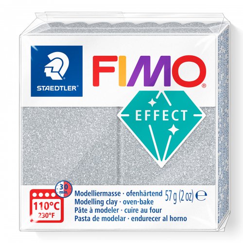 FIMO GLITTER efekt 57 g STŘÍBRNÁ