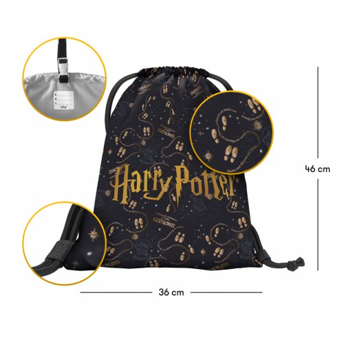Školní sáček na obuv Harry Potter Pobertův plánek BAAGL - obrázek