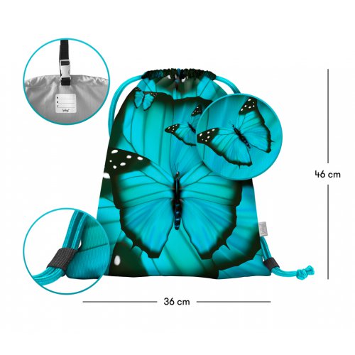 BAAGL Školní sáček na obuv Butterfly - obrázek
