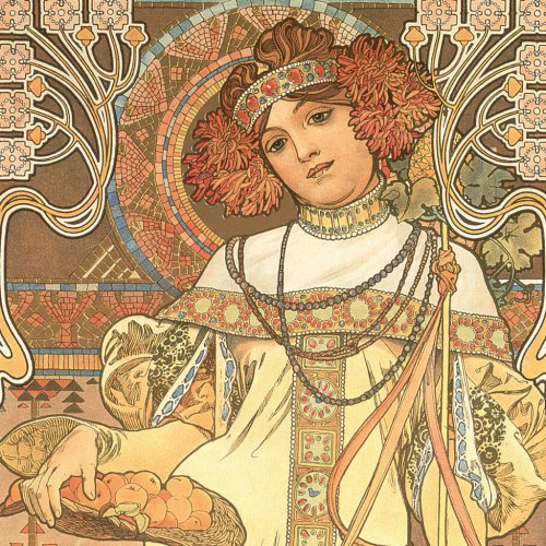 Poznámkový kalendář ALFONS MUCHA 2024, 30 × 30 cm - obrázek